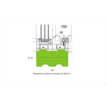 Podkład, podwalina - Aluplast Smart Slide - Wysokość do wyboru x13,8x122 cm
